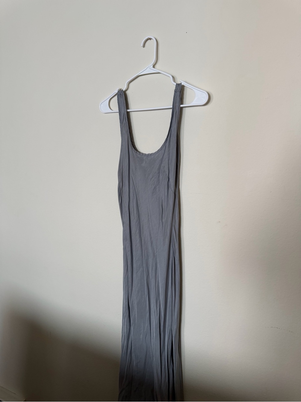 Zara Gray Scoop Neck Sleeveless Maxi Dress